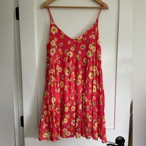 Altar’d State Floral Coral Pink Sundress